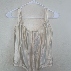 Victoria's Secret Ivory Satin Corset
